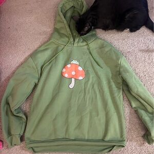 Green hoodie
